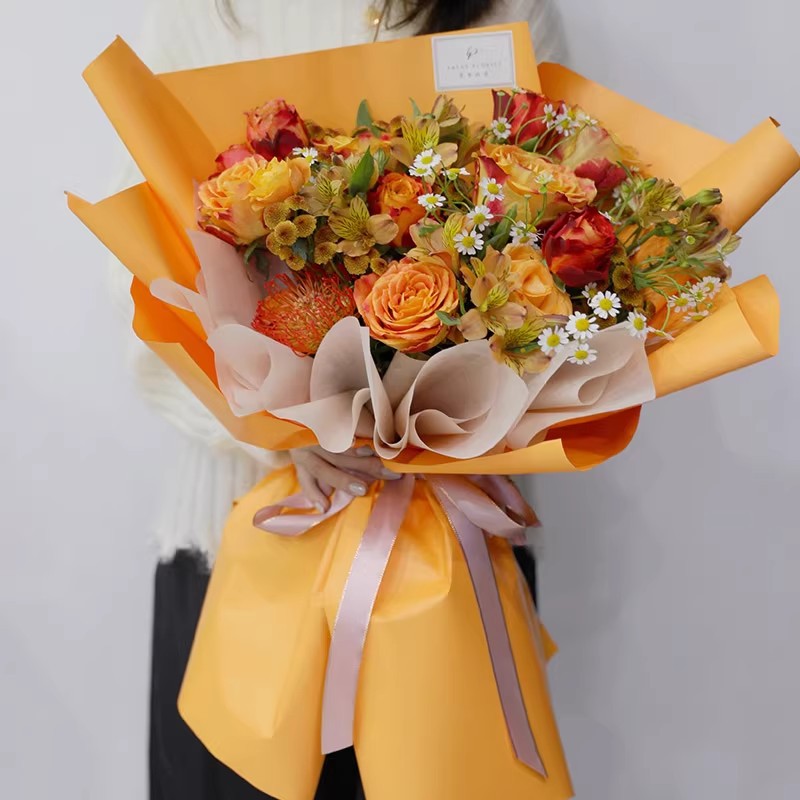 Gaya Korea kertas warna Solid  - Florist Flower Supply ulasan dan harga